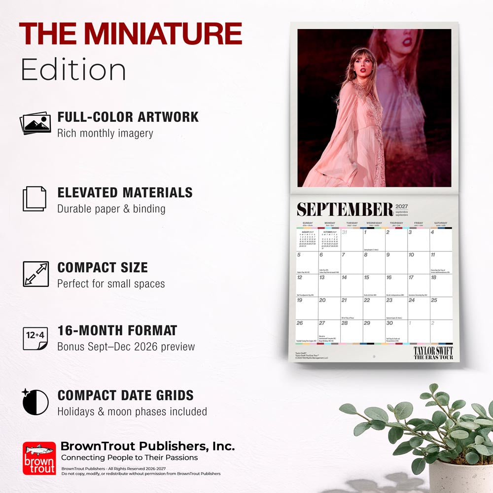Taylor Swift OFFICIAL | 2027 7 x 14 Inch (Hanging) Monthly Mini Wall Calendar