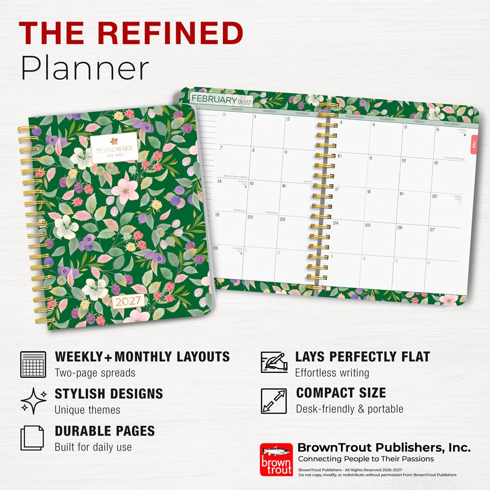 House of Turnowsky OFFICIAL | 2027 6 x 7.75 Inch Weekly Desk Planner | Foil Stamped Cover