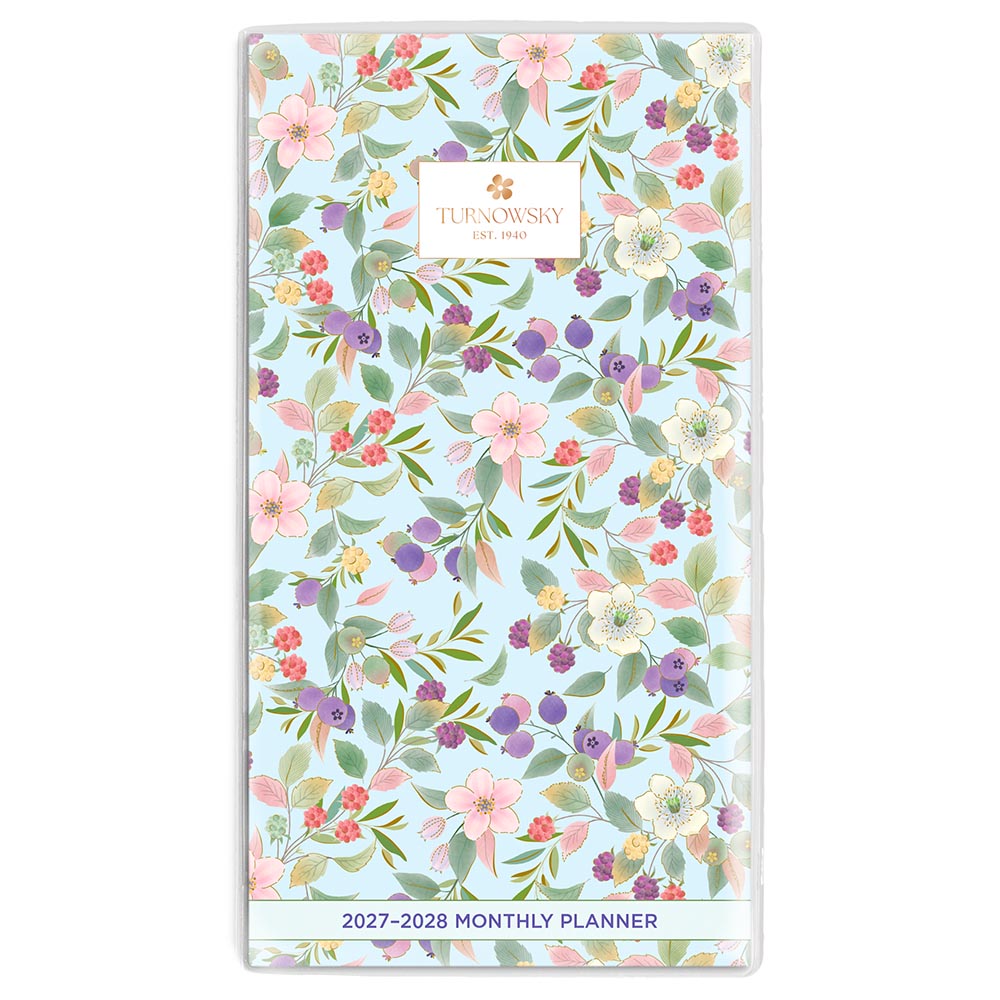 House of Turnowsky OFFICIAL | 2027-2028 3.5 x 6.5 Inch Two Year Monthly Pocket Planner Calendar | Foil Stamped Cover
