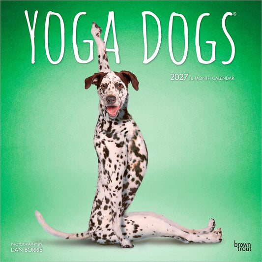 Yoga Dogs OFFICIAL | 2027 12 x 24 Inch (Hanging) Monthly Square Wall Calendar