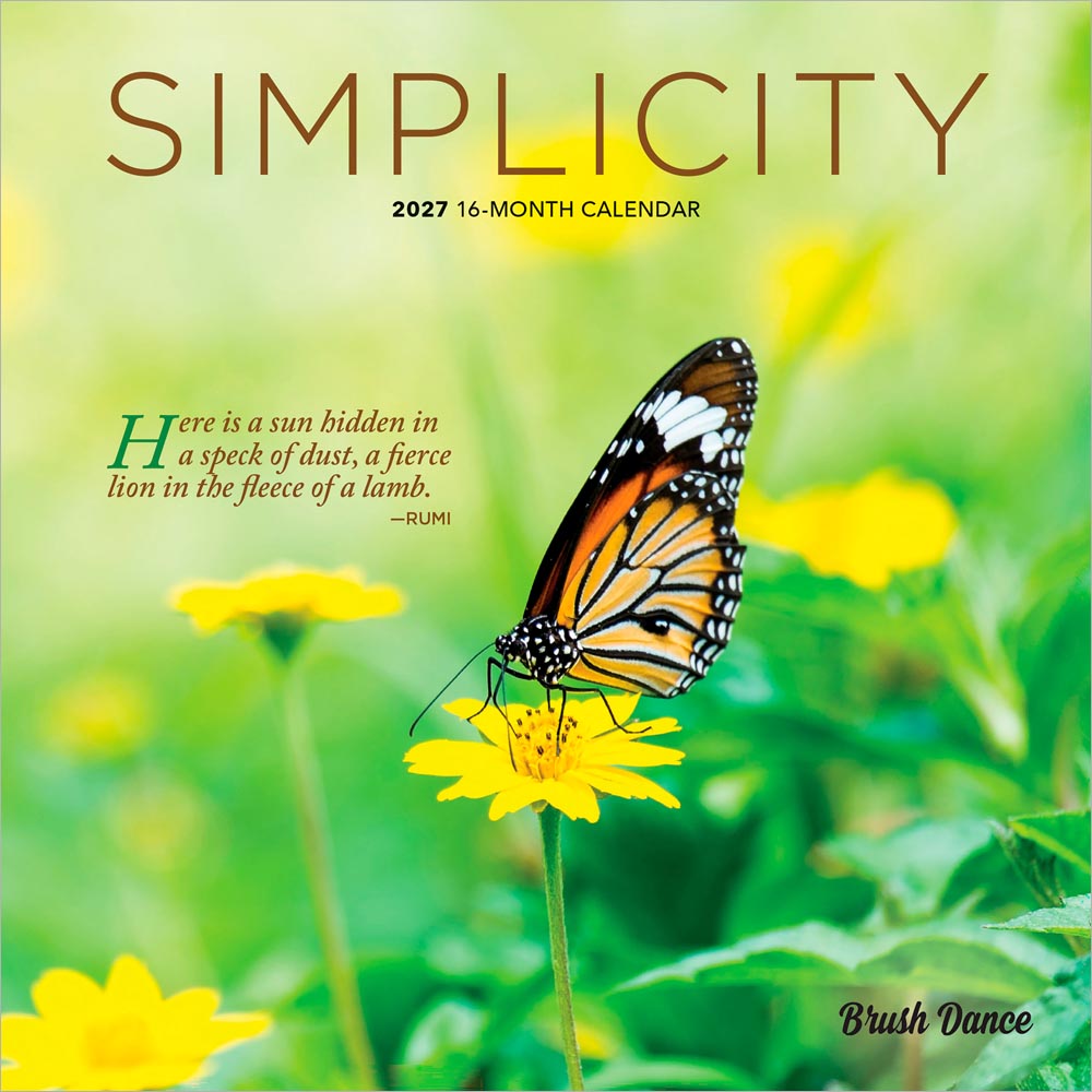 Simplicity | 2027 7 x 14 Inch (Hanging) Monthly Mini Wall Calendar