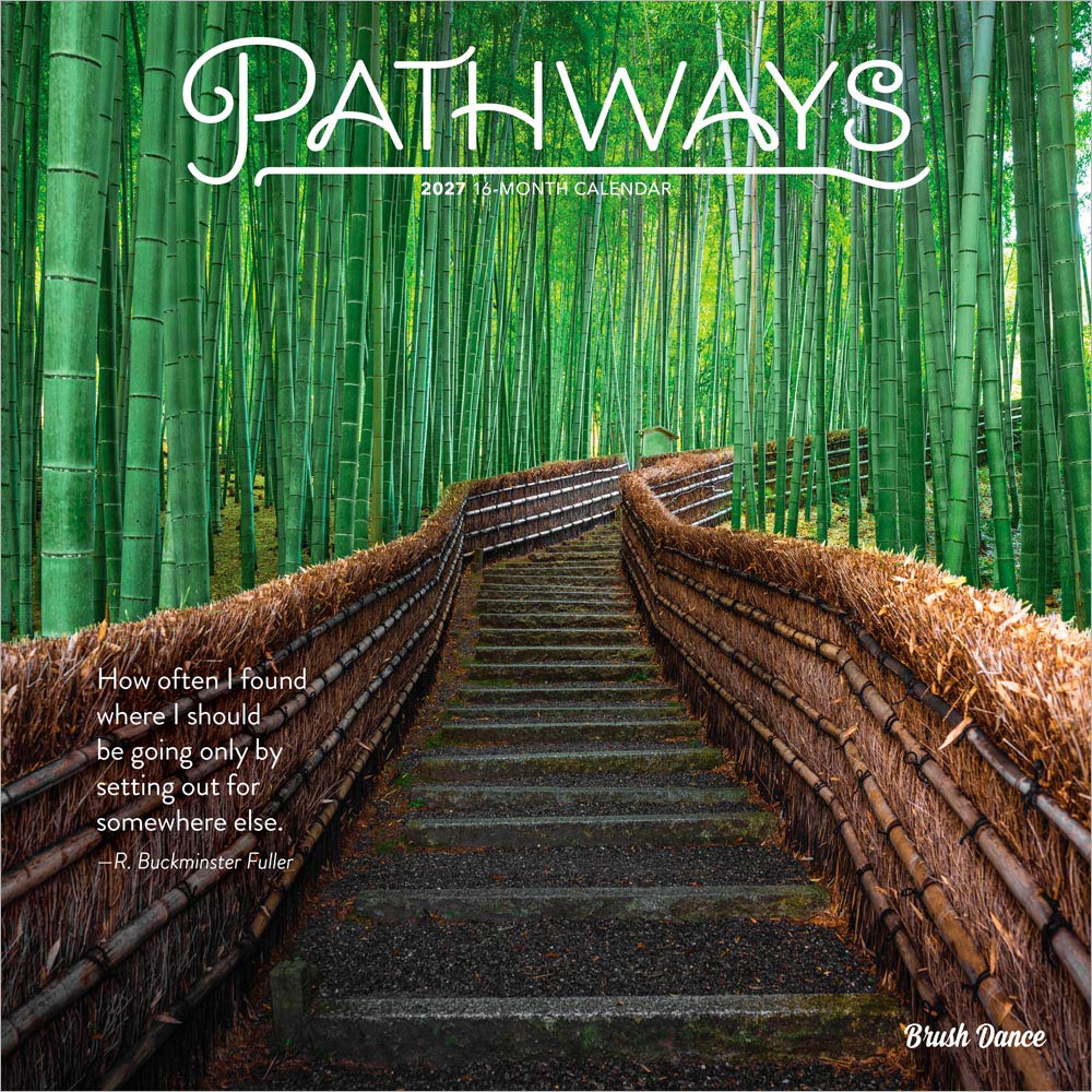 Pathways | 2027 12 x 24 Inch (Hanging) Monthly Square Wall Calendar