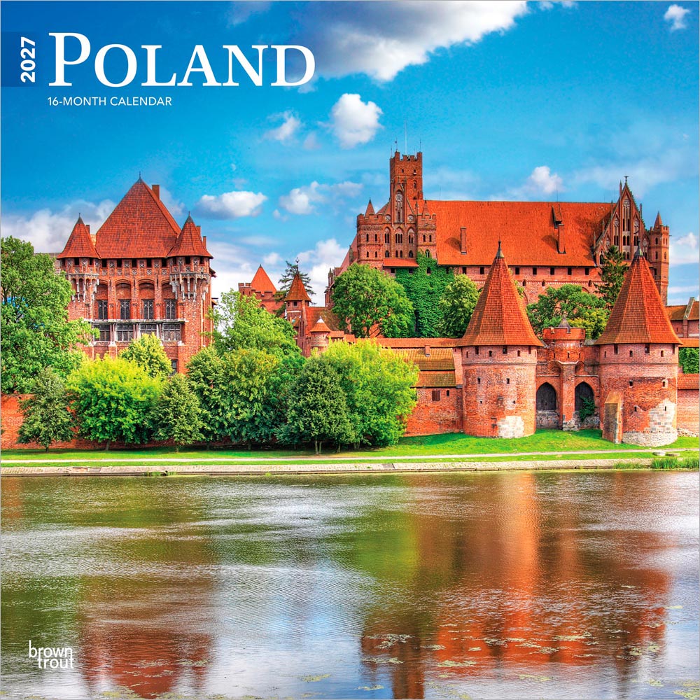 Poland | 2027 12 x 24 Inch (Hanging) Monthly Square Wall Calendar