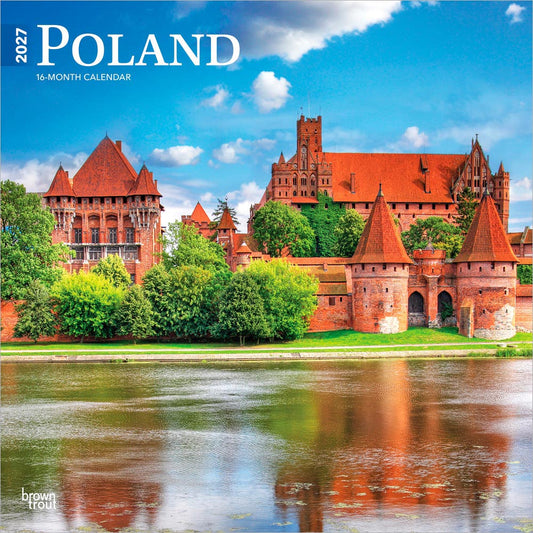 Poland | 2027 12 x 24 Inch (Hanging) Monthly Square Wall Calendar