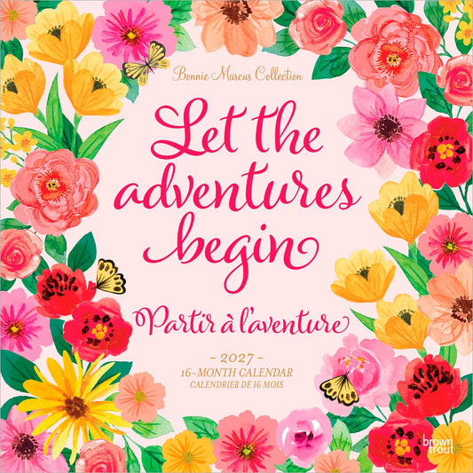 Bonnie Marcus OFFICIAL | 2027 12 x 24 Inch (Hanging) Monthly Square Wall Calendar | English/French Bilingual