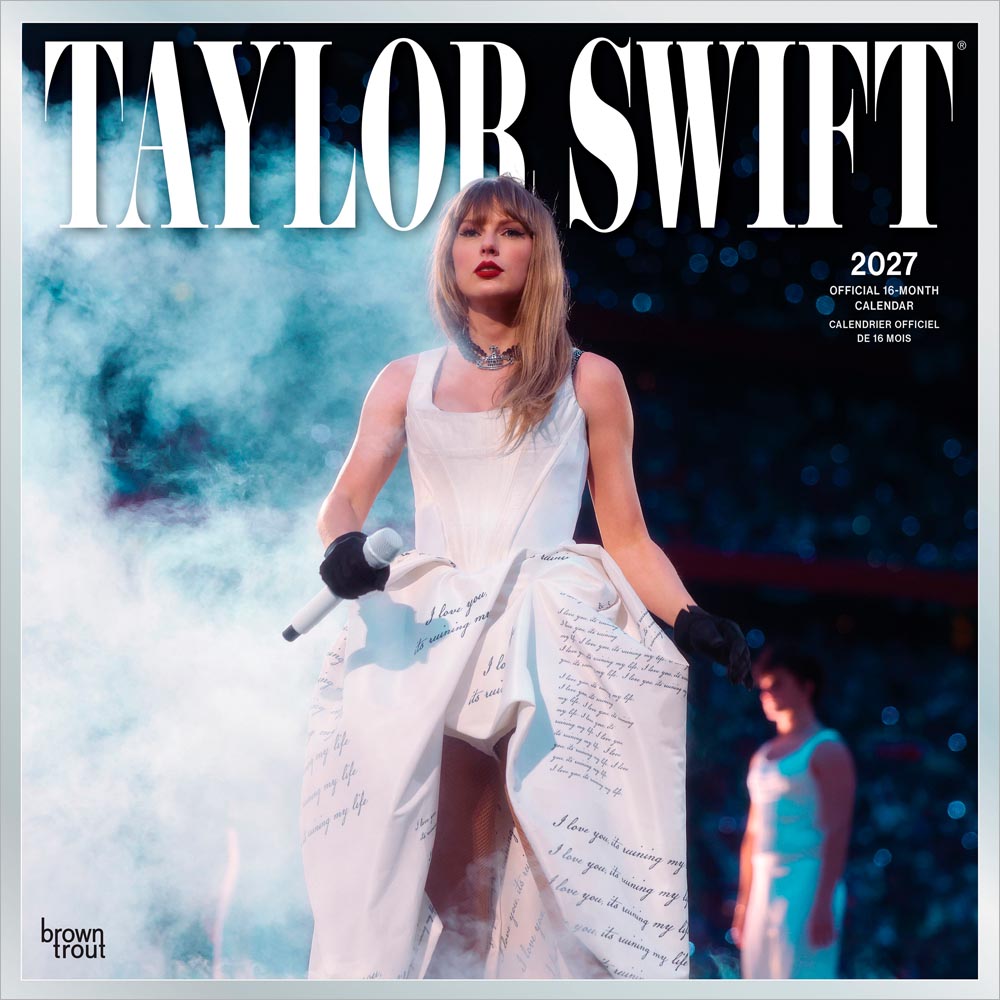 Taylor Swift OFFICIAL | 2027 12 x 24 Inch (Hanging) Monthly Square Wall Calendar | English/French Bilingual