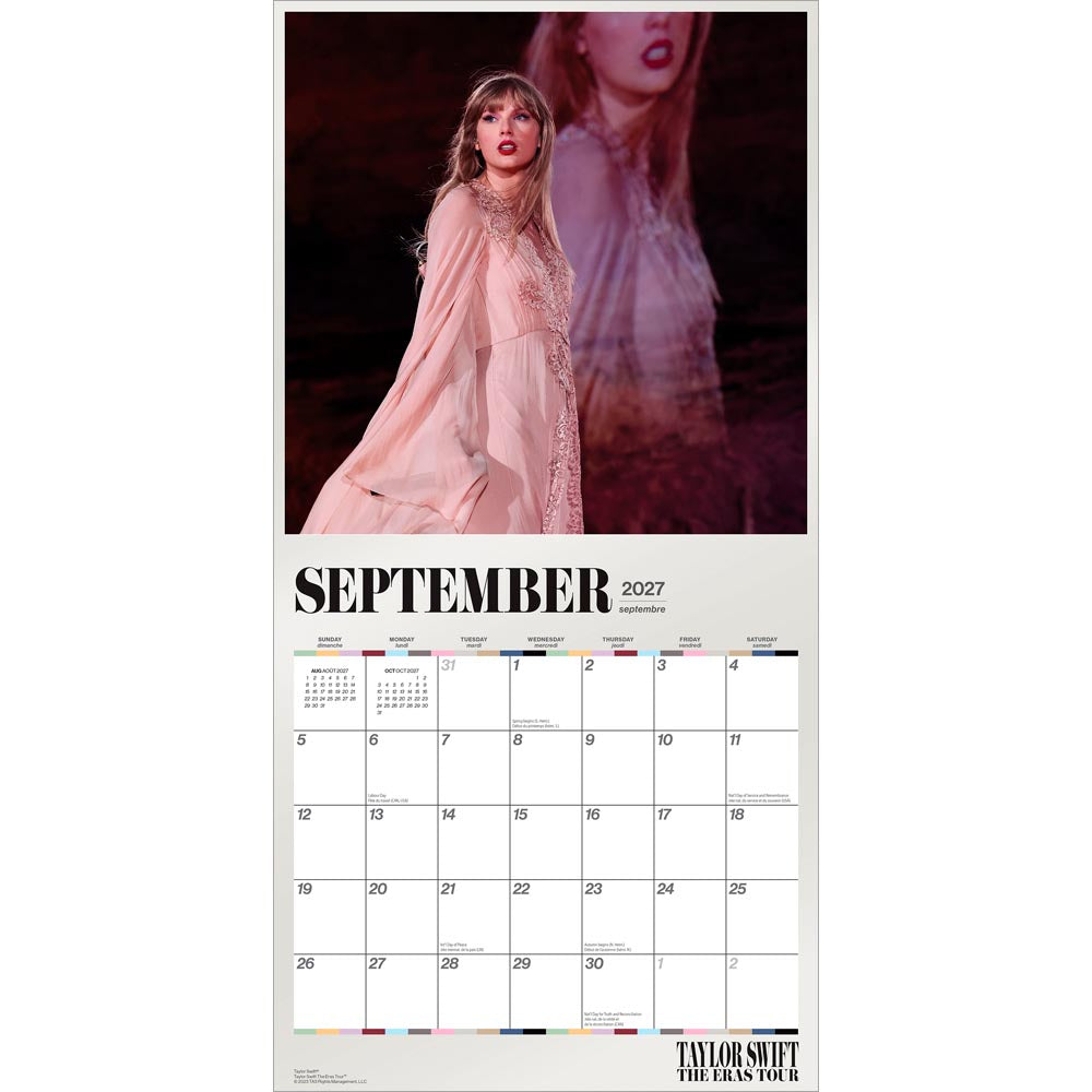 Taylor Swift OFFICIAL | 2027 12 x 24 Inch (Hanging) Monthly Square Wall Calendar | English/French Bilingual