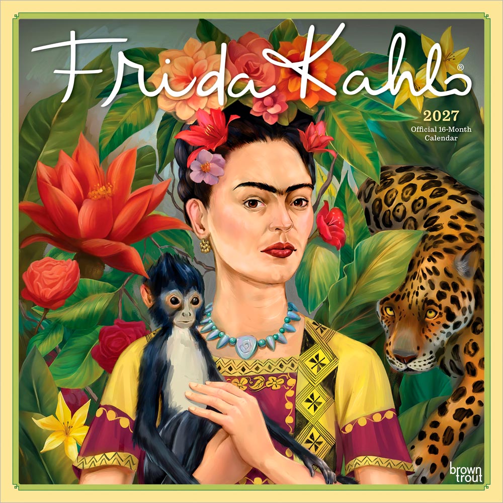 Frida Kahlo OFFICIAL | 2027 12 x 24 Inch (Hanging) Monthly Square Wall Calendar