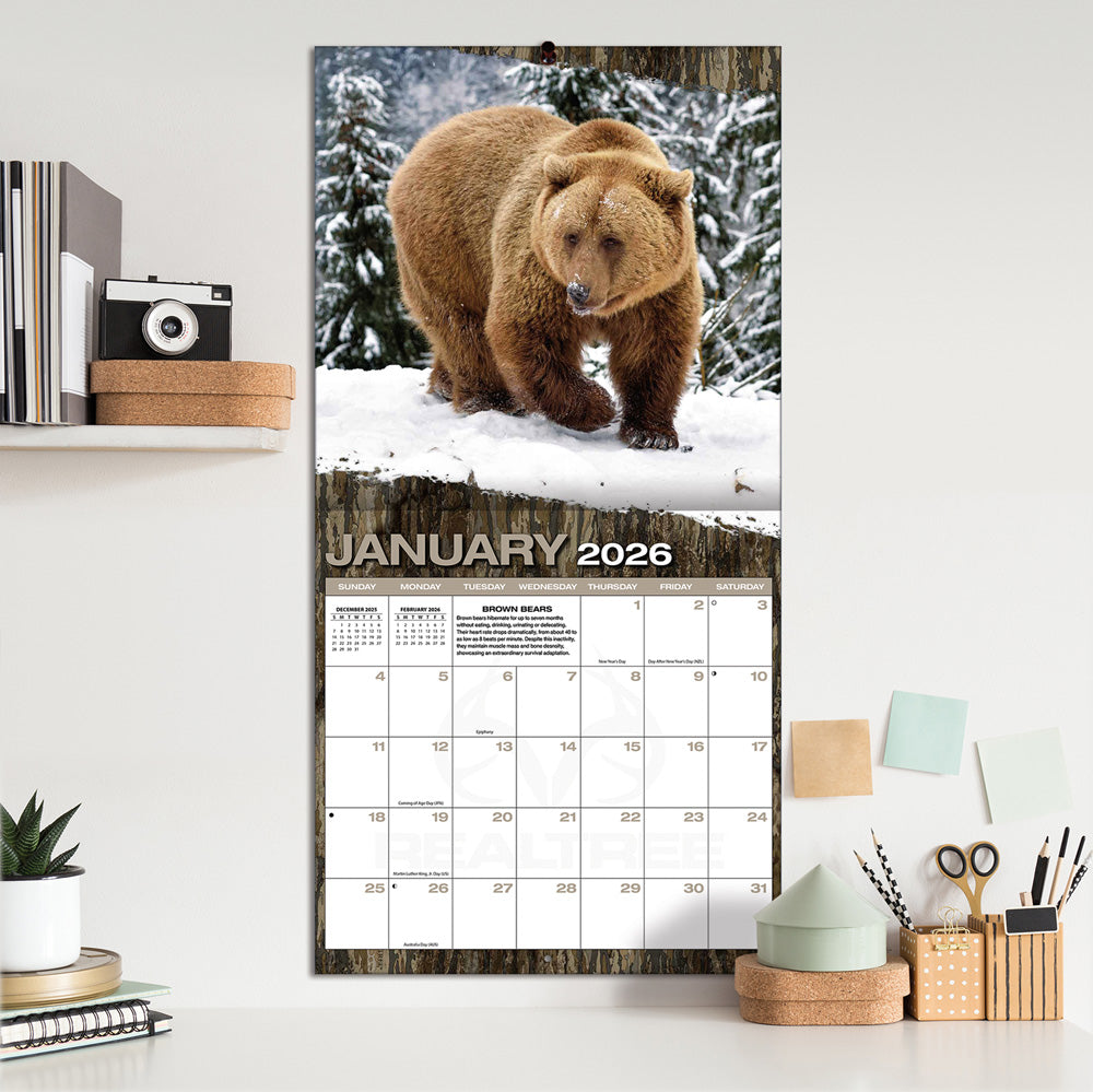 Realtree Hidden Hunter 2026 12x12 Wall Calendar