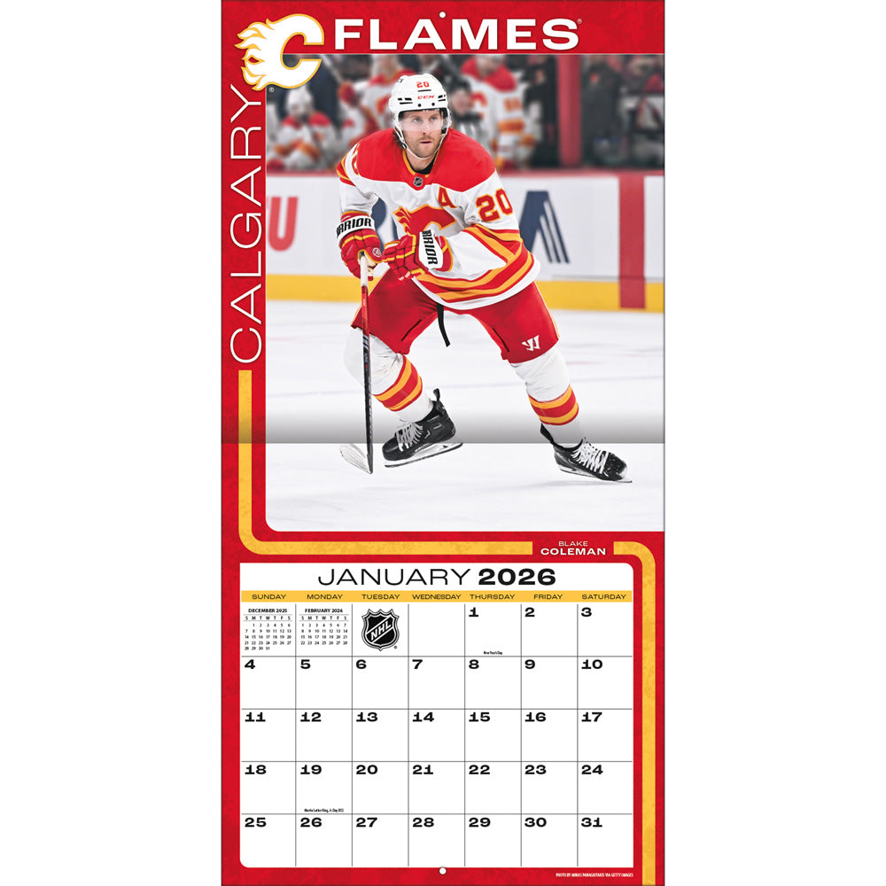 NHL Calgary Flames 2026 12x12 Wall Calendar