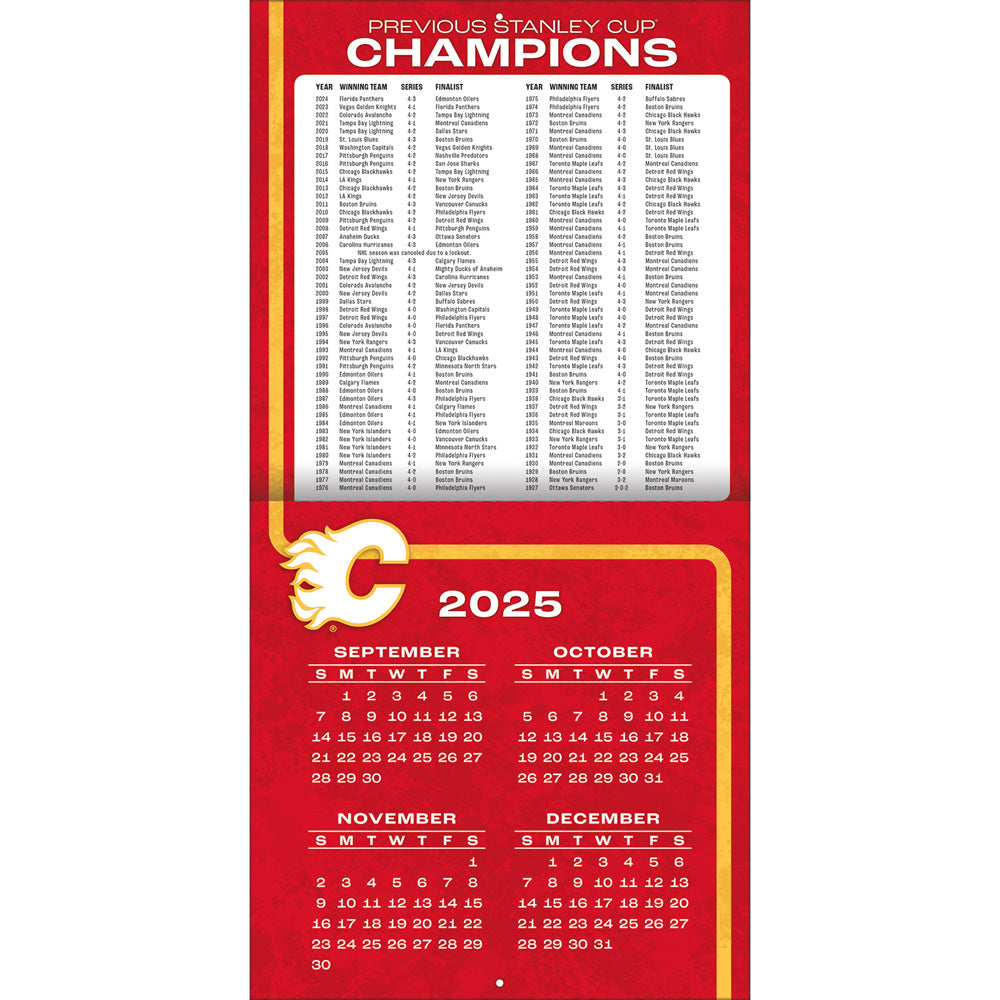 NHL Calgary Flames 2026 12x12 Wall Calendar