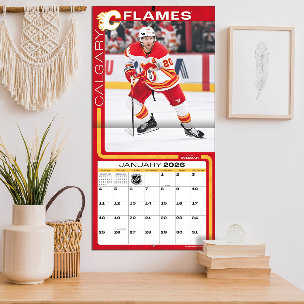 NHL Calgary Flames 2026 12x12 Wall Calendar