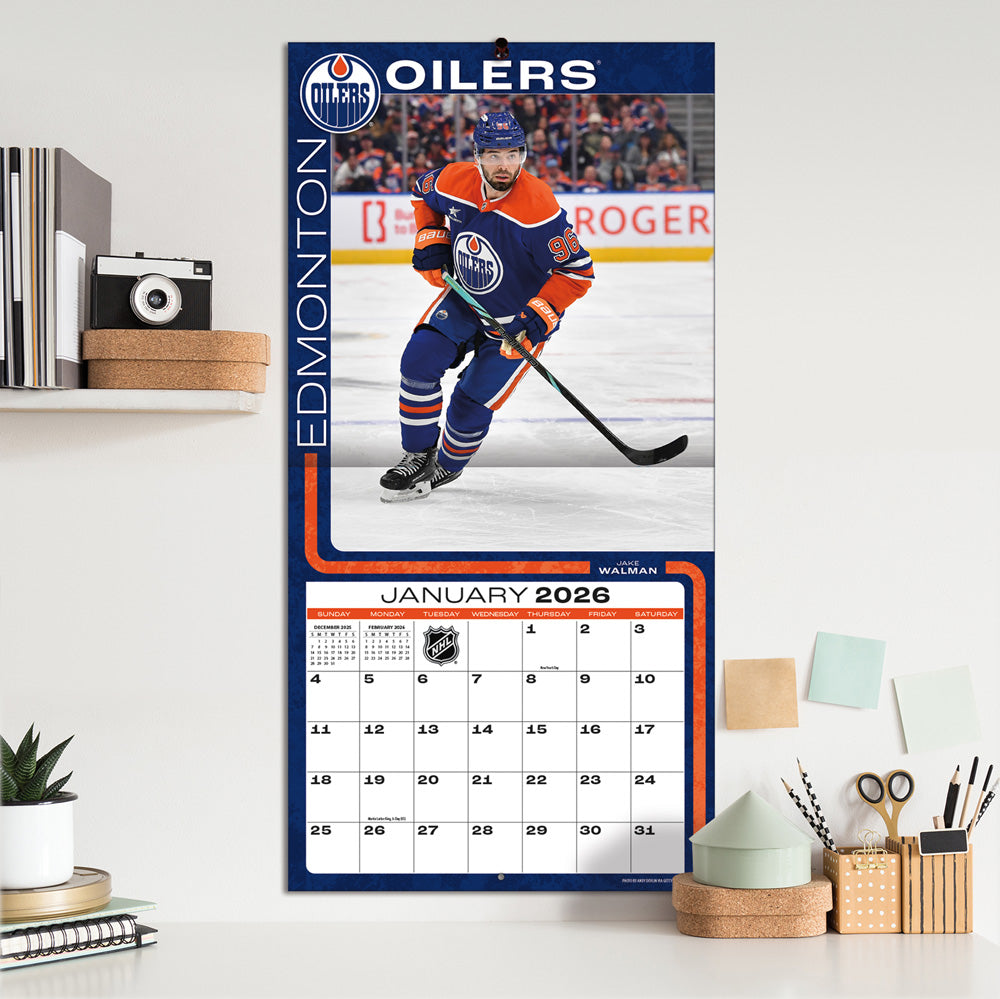 NHL Edmonton Oilers 2026 12x12 Wall Calendar