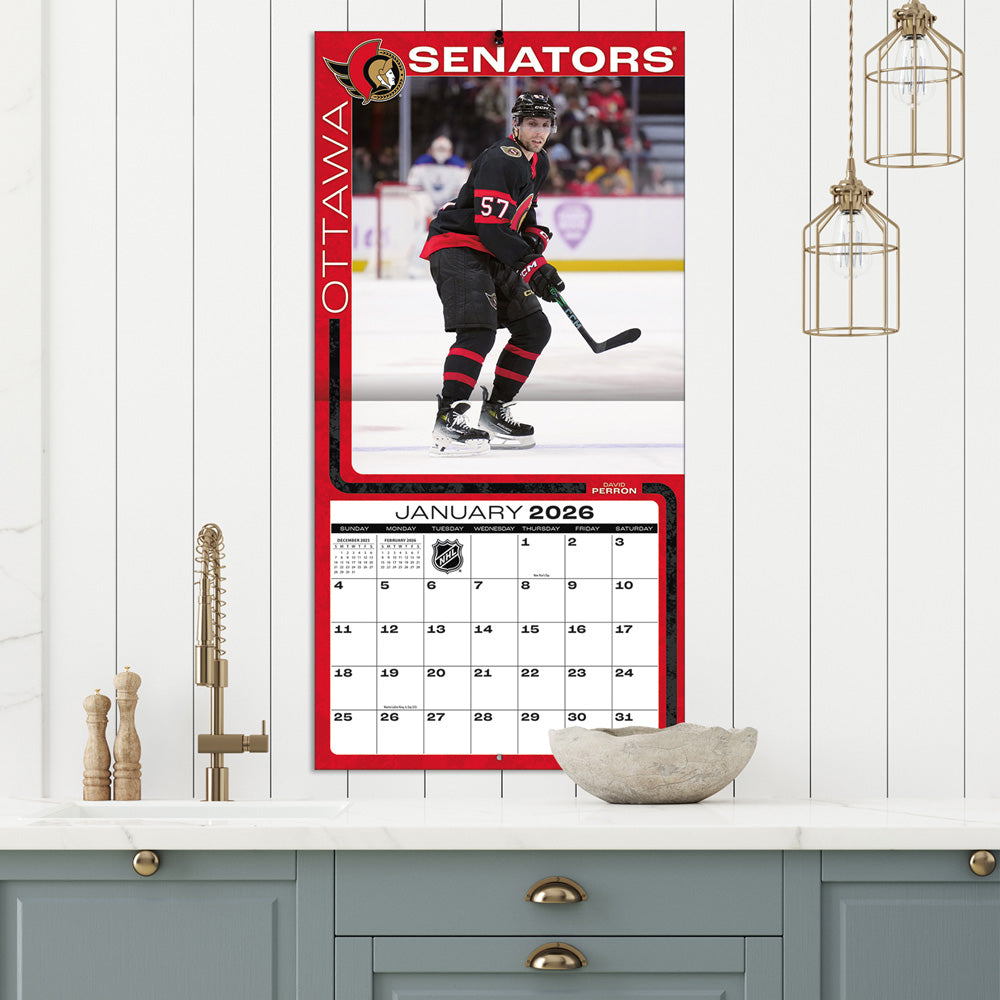 NHL Ottawa Senators 2026 12x12 Wall Calendar