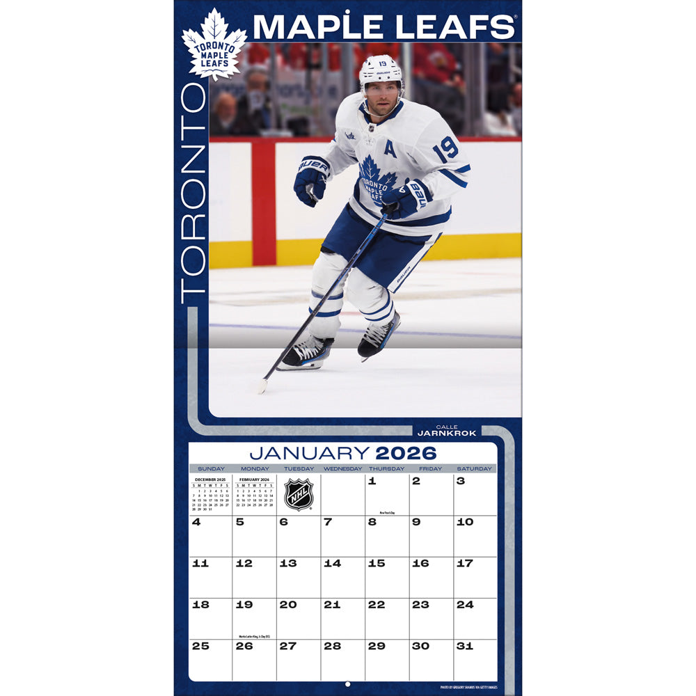 NHL Toronto Maple Leafs 2026 12x12 Wall Calendar