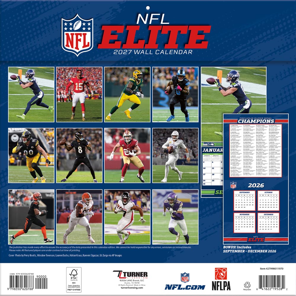 NHL Elite 2027 12X12 Wall Calendar