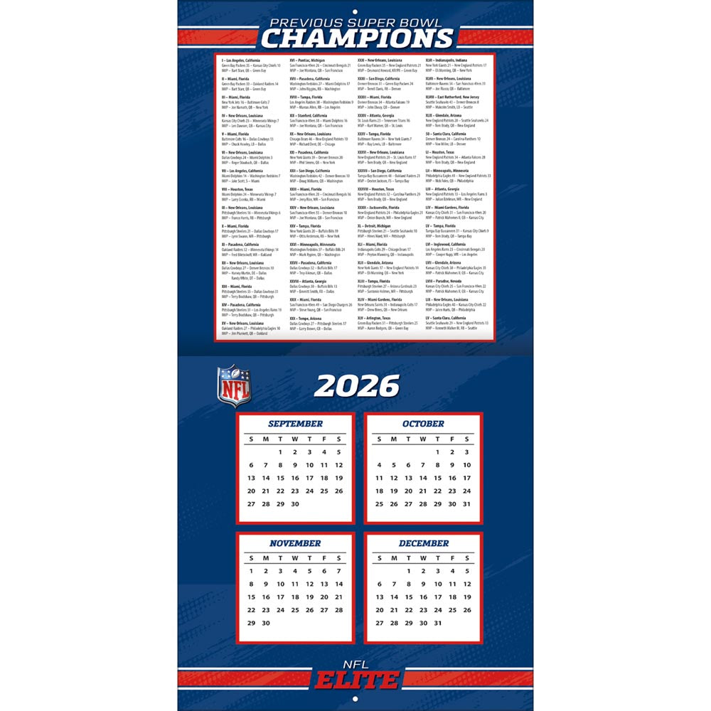 NHL Elite 2027 12X12 Wall Calendar