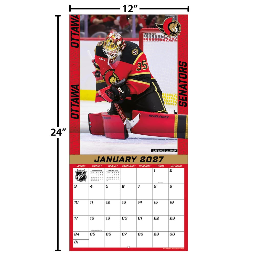 Ottawa Senators 2027 12X12 Team Wall Calendar Turner