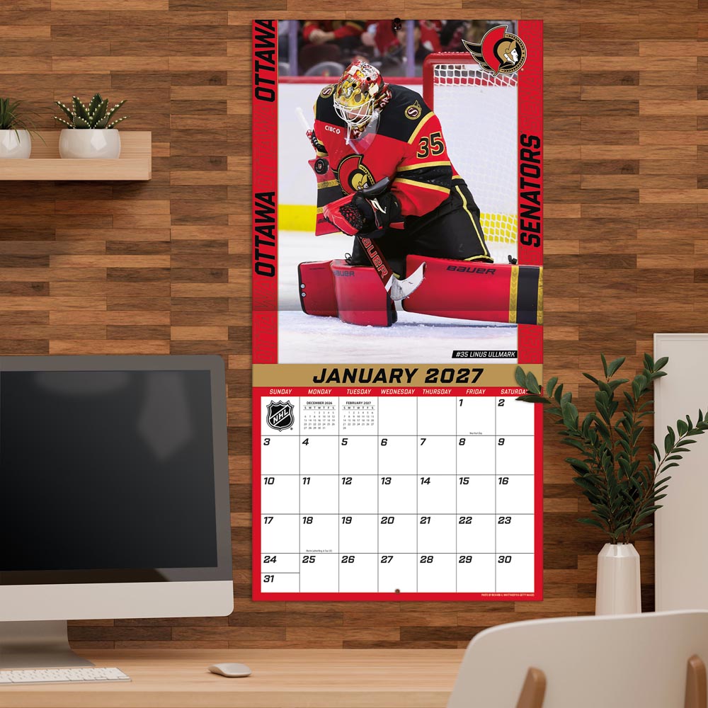 Ottawa Senators 2027 12X12 Team Wall Calendar Turner