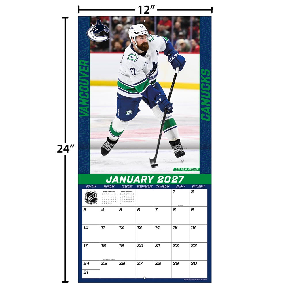 Vancouver Canucks 2027 12X12 Team Wall Calendar Turner
