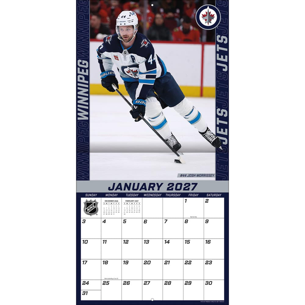 Winnipeg Jets 2027 12X12 Team Wall Calendar Turner