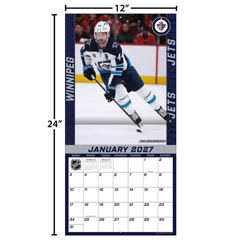 Winnipeg Jets 2027 12X12 Team Wall Calendar Turner