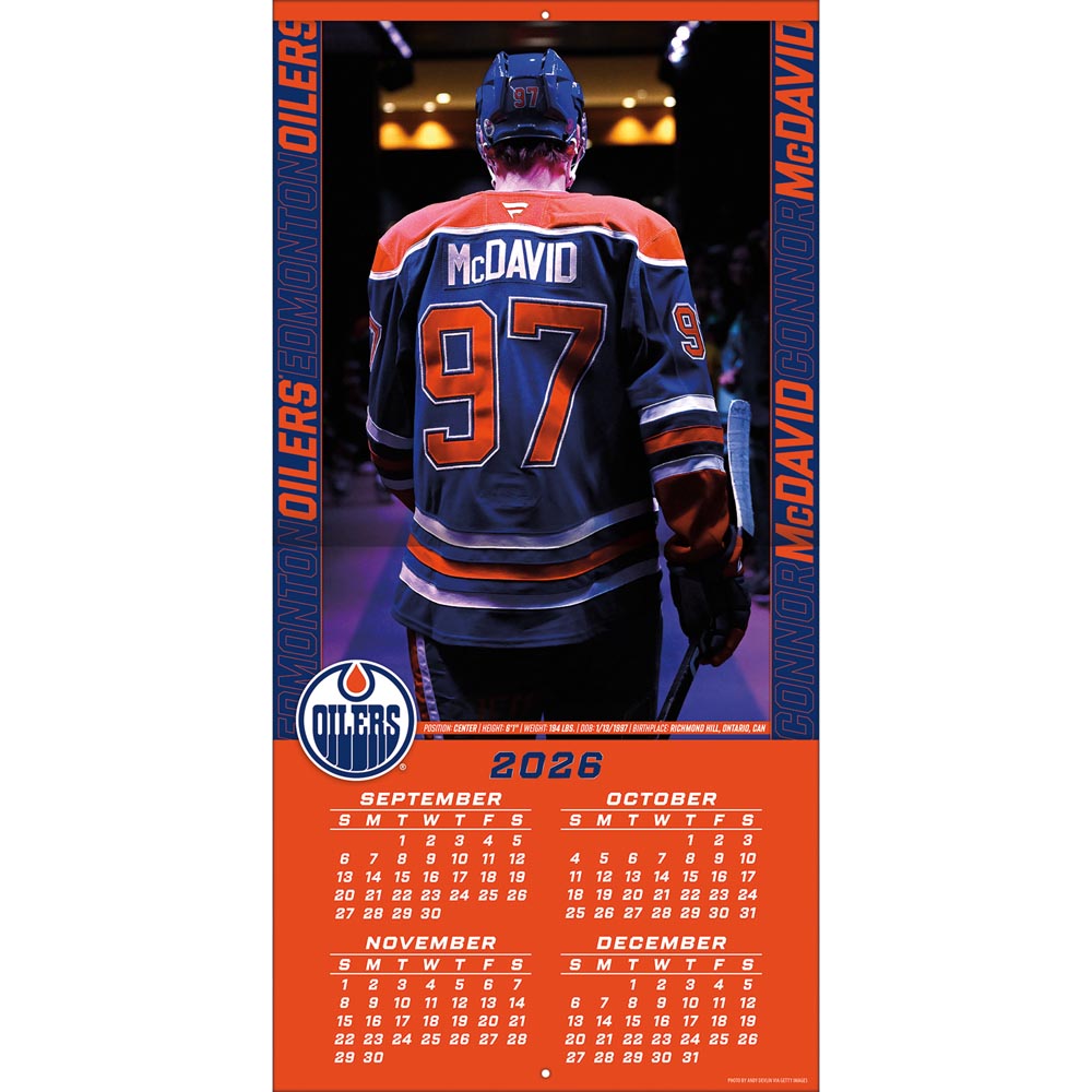 Connor Mcdavid 2027 12X12 Player Wall Calendar Turner