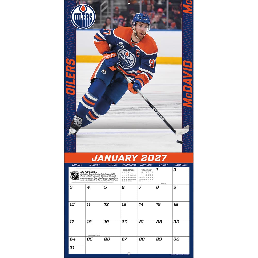 Connor Mcdavid 2027 12X12 Player Wall Calendar Turner