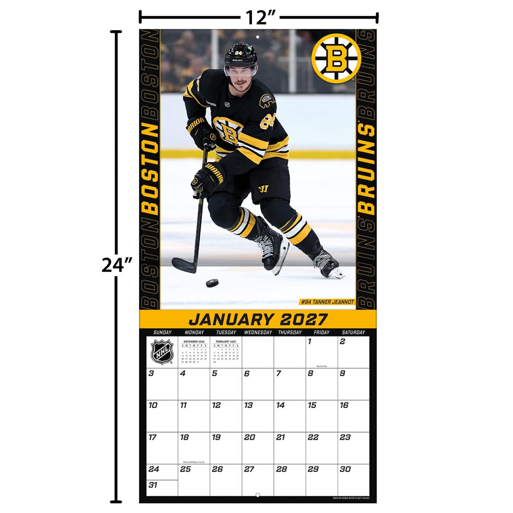 Boston Bruins 2027 12X12 Team Wall Calendar Turner