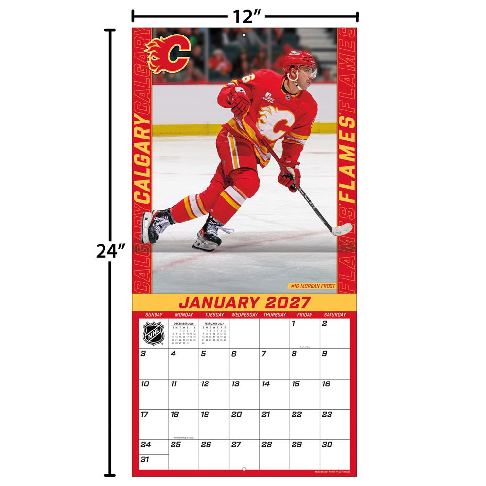Calgary Flames 2027 12X12 Team Wall Calendar Turner