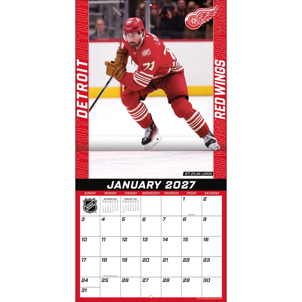 Detroit Red Wings 2027 12X12 Team Wall Calendar Turner