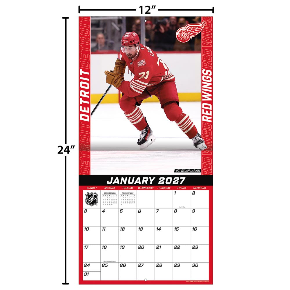 Detroit Red Wings 2027 12X12 Team Wall Calendar Turner
