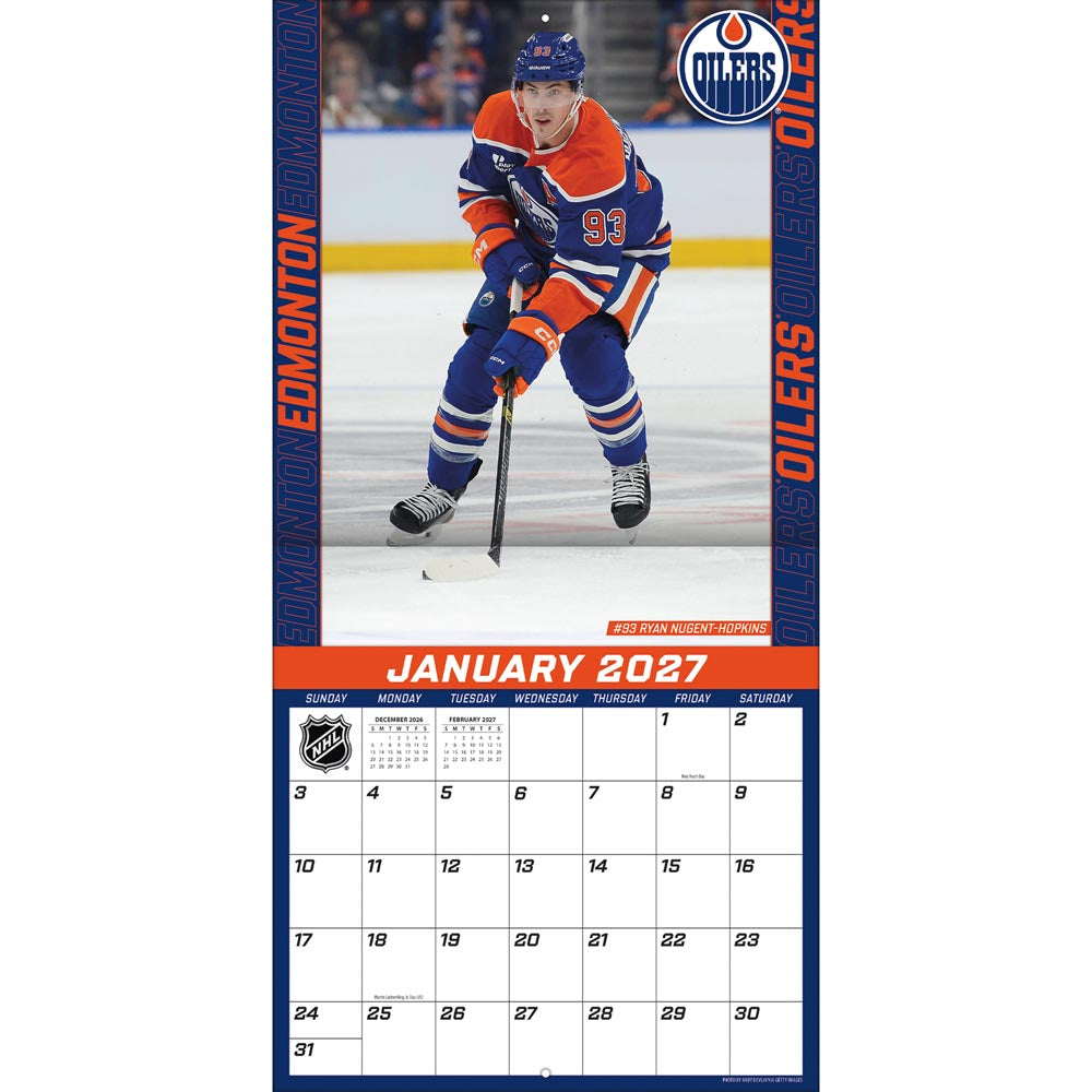 Edmonton Oilers 2027 12X12 Team Wall Calendar Turner