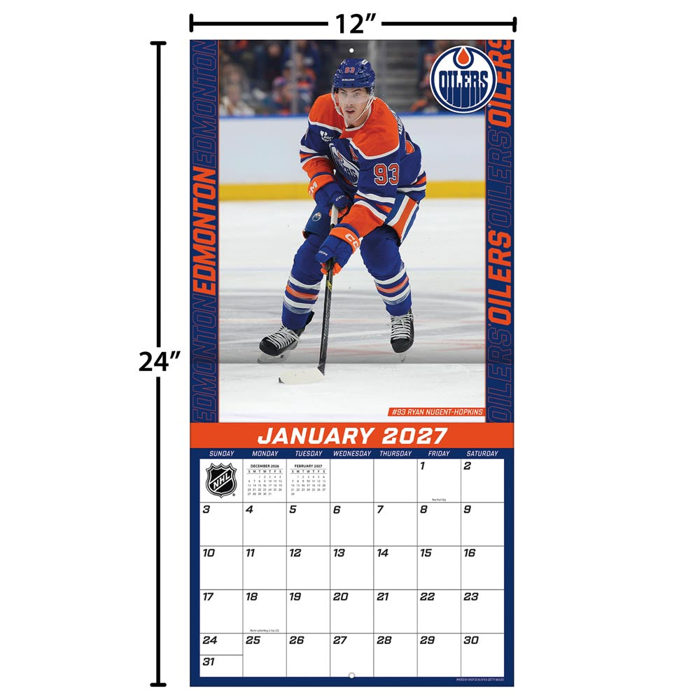 Edmonton Oilers 2027 12X12 Team Wall Calendar Turner