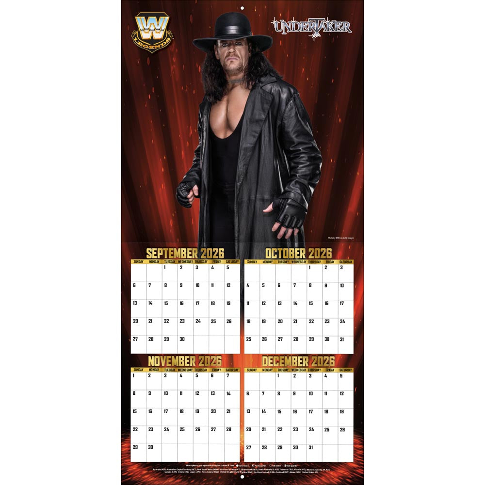 Wwe Legends 2027 12X12 Team Wall Calendar Turner