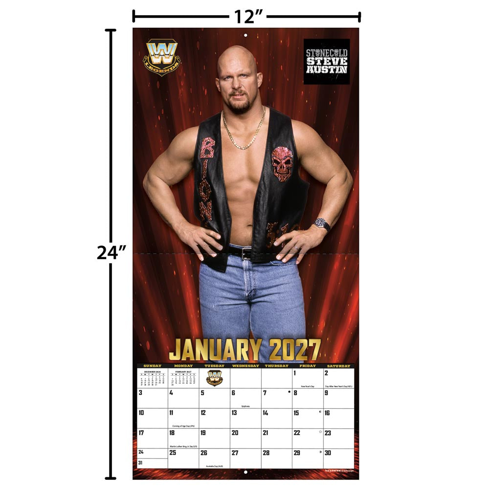 Wwe Legends 2027 12X12 Team Wall Calendar Turner