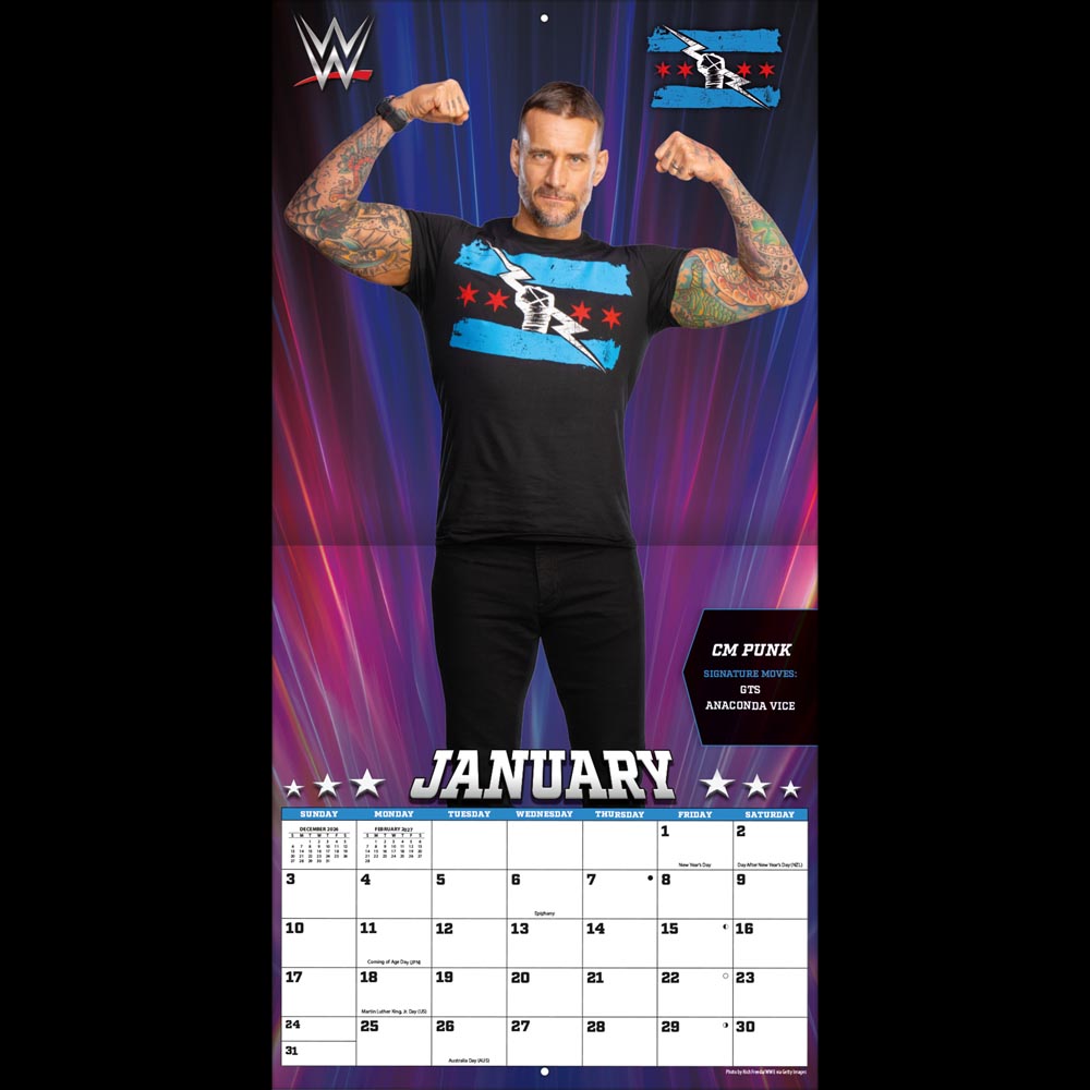 Wwe Superstars 2027 12X12 Team Wall Calendar Turner