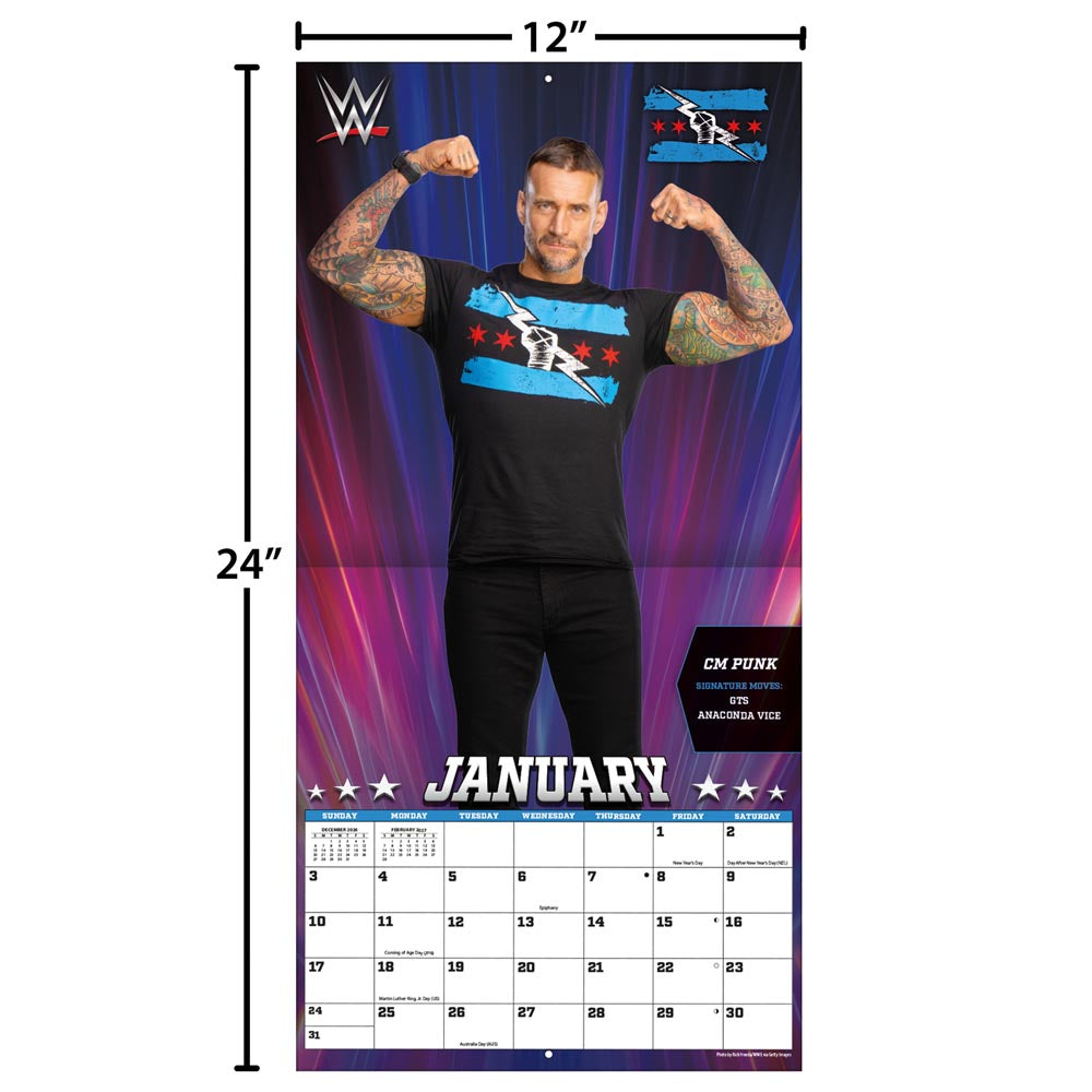 Wwe Superstars 2027 12X12 Team Wall Calendar Turner