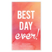 Best Day Ever | 2025-2026 3.5 x 6.5 Inch Two Year Monthly Pocket Planner