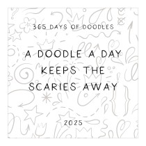 Doodle a Day | 2025 Desktop Box Calendar | New Page Every Day
