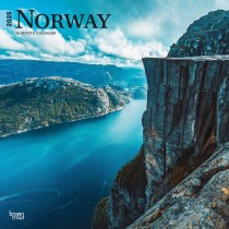 Norway | 2025 12 x 24 Inch Monthly Square Wall Calendar