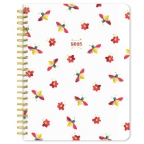 Busy Bees | 2025 6 x 7.75 Inch Weekly Desk Planner | Foil Stamped Cover