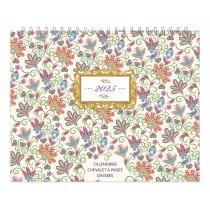 Motifs | 2025 7.5 x 6 Inch Monthly Double-View Easel Desk Calendar | French Language